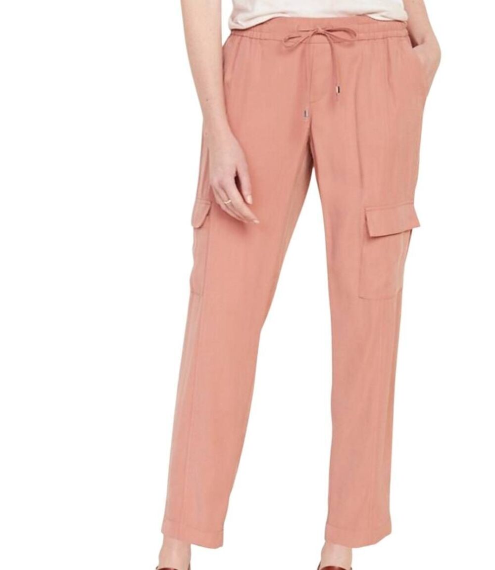 NWT Old Navy Pants Women's XL Rose Mid Rise Soft Pull On Cargo Utility Twill
